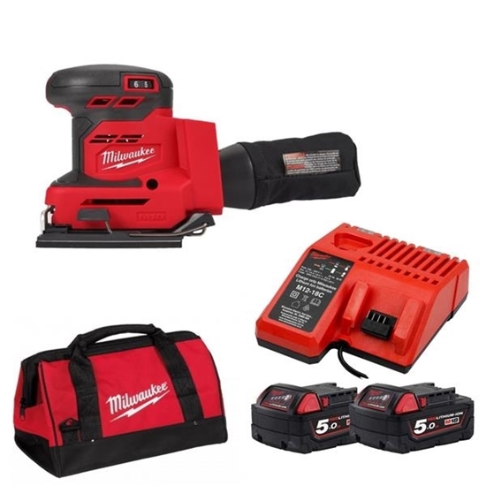 Picture of Milwaukee M18BQSS-502B M18 Brushed Quarter Sheet Sander (2x5Ah)