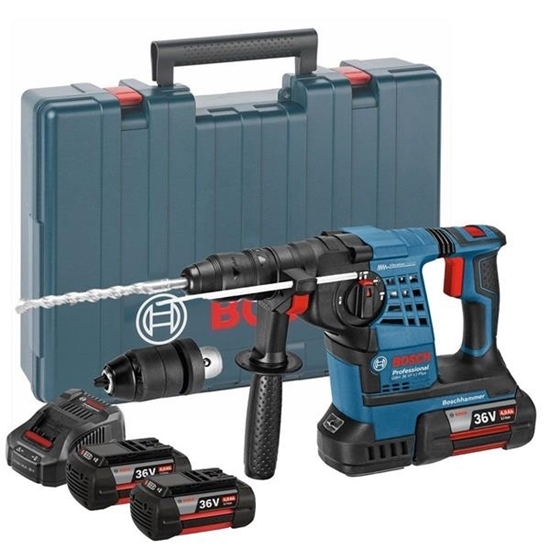 Picture of Bosch GBH 36 VF-LI Plus 36v SDS+ Rotary Hammer Drill With Quick Change Chuck (3x4Ah)