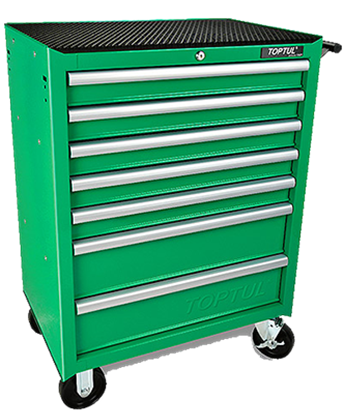 Picture of TOPTUL7 Drawer Mobile Tool Trolley - Green QTCAN0701