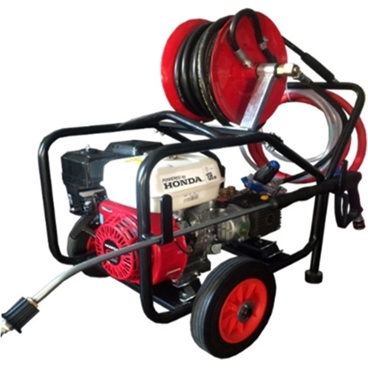 Picture of Maxflow Semi-Industrial Pressure Washer - Honda GX200 14 LPM Cage Frame + Reel (Electric Start)