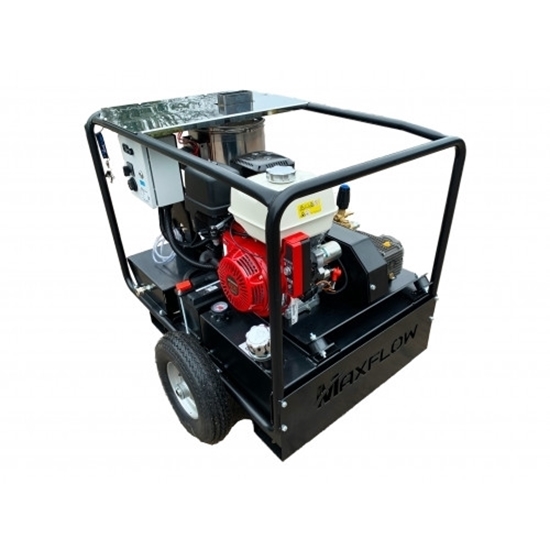 Picture of Maxflow Industrial Petrol Hot Pressure Washer - Honda GX390 21 LPM Trolley Frame + Reel (Electric Start)