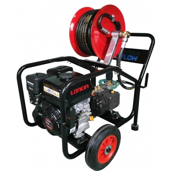 Picture of Maxflow Semi-Industrial Pressure Washer - Loncin G200 14 LPM Cage Frame + Reel