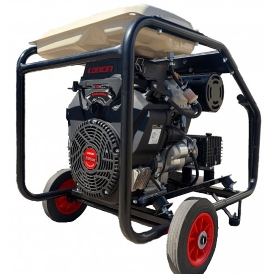 Picture of Maxflow Industrial Twin-Cylinder Pressure Washer - Loncin LC2V80FD-1 41 LPM Interpump Trolley Frame (Electric Start)