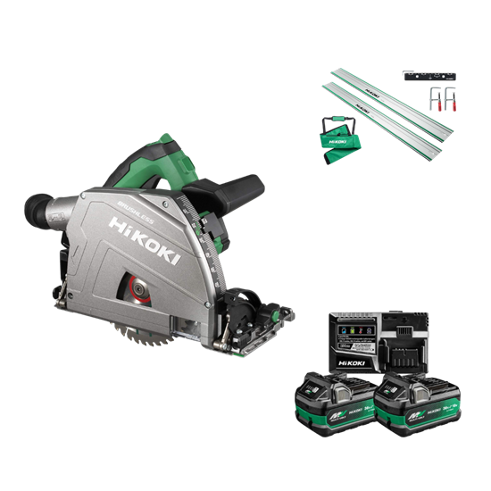 Picture of HIKOKI 165MM CORDLESS PLUNGE SAW KIT WITH RAIL